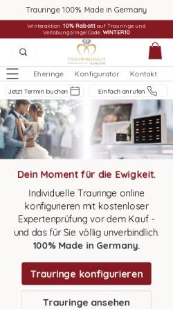 Vorschau der mobilen Webseite www.trauringhaus-lingen.de, Trauringhaus Lingen