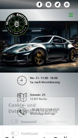 Vorschau der mobilen Webseite wheelemotion.de, Wheelemotion