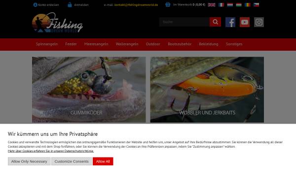 Vorschau von fishingdreamworld.de, FWD GMBH / Fishing Dream World