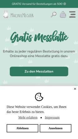 Vorschau der mobilen Webseite muckelmeister.de, Accelery DienstleistungsgeselIschaft mbH