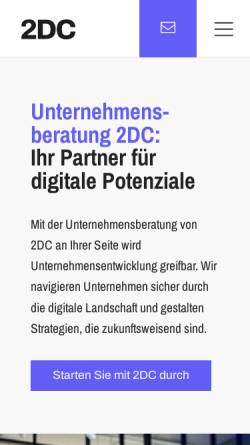 Vorschau der mobilen Webseite www.2dc.one, 2DC GmbH
