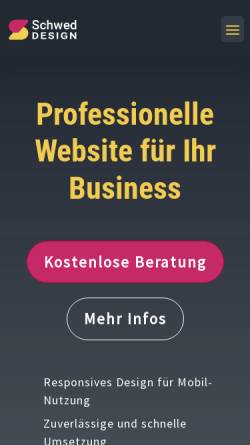 Vorschau der mobilen Webseite schweddesign.de, Schwed Design