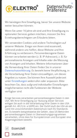 Vorschau der mobilen Webseite elektroplus-in.de, ElektroPlus IN