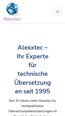 Vorschau der mobilen Webseite alexxtec.com, Alexxtec, Alexandre Nefedov
