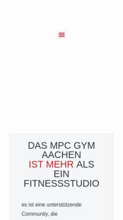 Vorschau der mobilen Webseite www.mpc-gym.com, MPC GYM