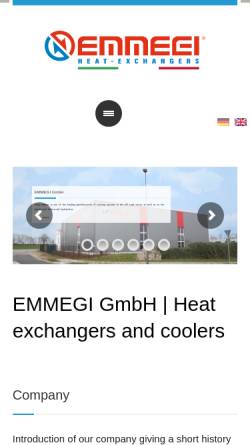 Vorschau der mobilen Webseite emmegi-gmbh.de, EMMEGI GmbH