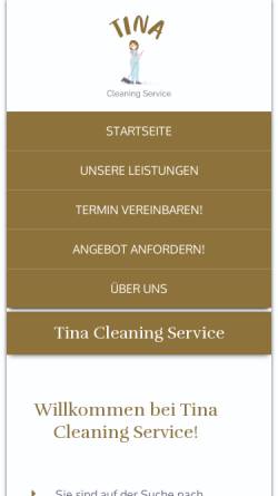 Vorschau der mobilen Webseite tina365.de, Tina Cleaning Service UG