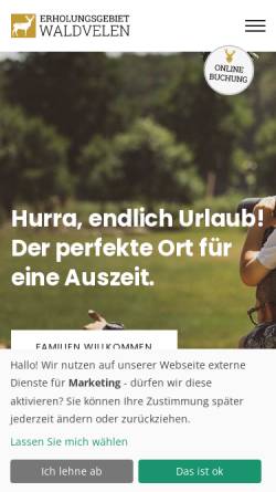 Vorschau der mobilen Webseite venderbuss.de, Erholungsgebiet Waldvelen