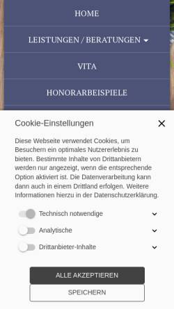 Vorschau der mobilen Webseite bauberatungfroendenberg.de, Bauberatung Heinz van den Boom