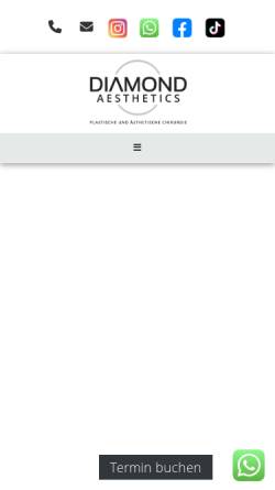 Vorschau der mobilen Webseite diamond-aesthetics.com, Diamond Aesthetics Berlin GmbH