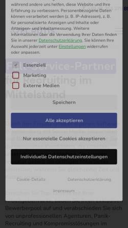 Vorschau der mobilen Webseite www.recrutis.de, Recrutis Consulting GmbH