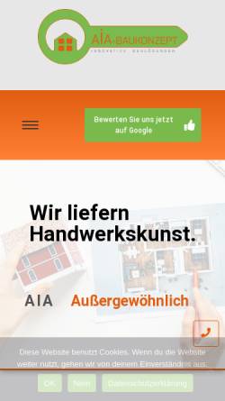 Vorschau der mobilen Webseite aia-baukonzept.de, AIA-Baukonzept