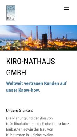 Vorschau der mobilen Webseite www.kiro-nathaus.de, Kiro-Nathaus GmbH