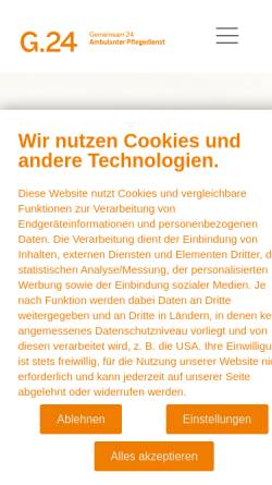 Vorschau der mobilen Webseite www.gemeinsam24.org, Gemeinsam24 UG