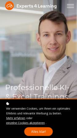 Vorschau der mobilen Webseite www.e4l.at, E4L - Experts4Learning e.U.