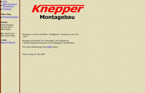 Vorschau von www.kneppermontagebau.de, Knepper Montagebau