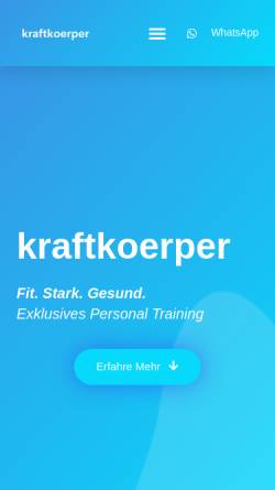 Vorschau der mobilen Webseite kraftkoerper.de, kraftkoeper