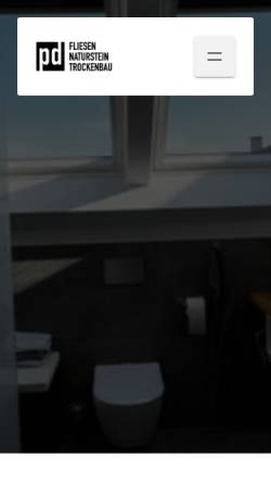 Vorschau der mobilen Webseite www.pd-fliesen.de, PD Fliesen