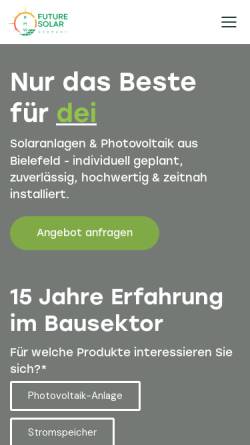 Vorschau der mobilen Webseite futuresolar-germany.de, Futuresolar Germany