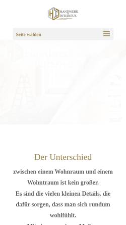 Vorschau der mobilen Webseite handwerk-interieur.de, Handwerk & Interieur