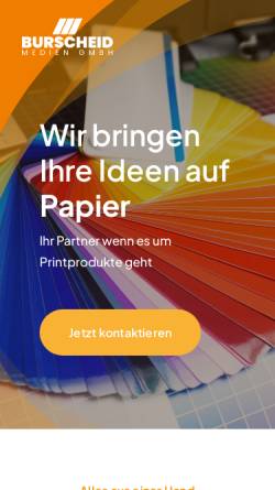 Vorschau der mobilen Webseite www.burscheid-medien.de, Burscheid Medien GmbH
