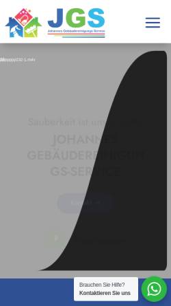 Vorschau der mobilen Webseite www.jgs-berlin.de, Johannes Gebäudereinigungs Service