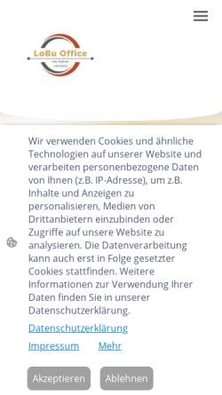 Vorschau der mobilen Webseite lobu-office.de, LoBu Office e.K.