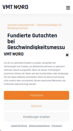 Vorschau der mobilen Webseite www.verkehrsmesstechnik-nord.de, Verkehrsmesstechnik Nord GbR