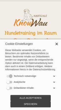 Vorschau der mobilen Webseite www.knowwau.de, KnowWau Mobile Hundeschule