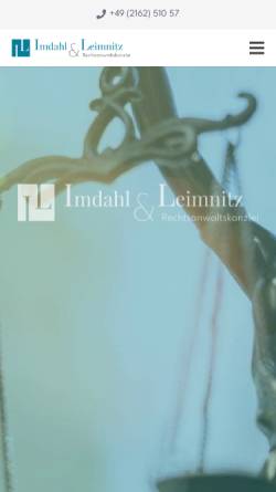 Vorschau der mobilen Webseite imdahl-leimnitz.de, Rechtsanwaltskanzlei Imdahl & Leimnitz