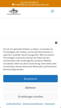 Vorschau der mobilen Webseite topinnenausbaumuenchen.de, Top Innenausbau München