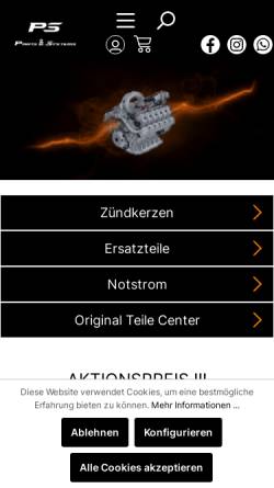 Vorschau der mobilen Webseite www.parts-systems.de, Parts and Systems GmbH