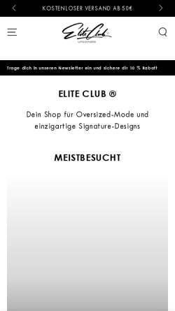 Vorschau der mobilen Webseite www.elite-club-store.de, elite club store