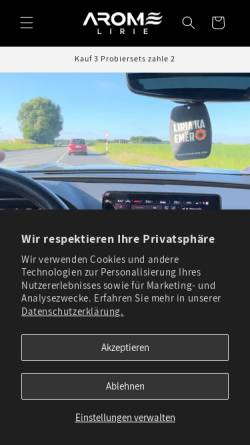 Vorschau der mobilen Webseite aromelirie.com, Aromelirie