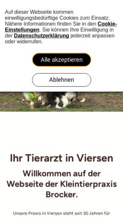 Vorschau der mobilen Webseite kleintierpraxis-brocker.de, Kleintierpraxis Udo Brocker