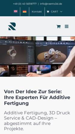 Vorschau der mobilen Webseite reents3d.de, Reents Technologies GmbH