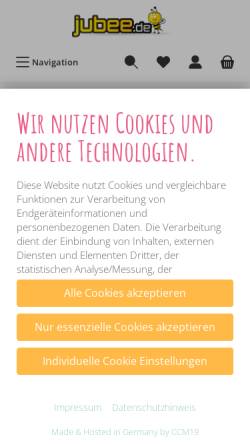 Vorschau der mobilen Webseite jubee.de, Jubee e.K.