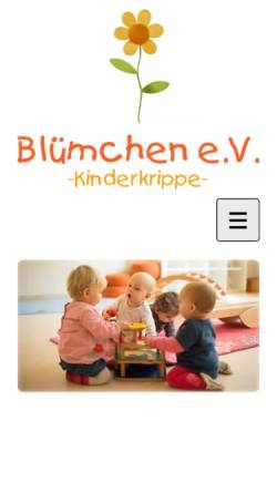 Vorschau der mobilen Webseite www.bluemchen-krippe.de, Blümchen e.V. Kinderkrippe