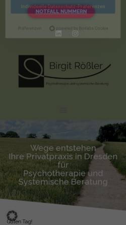 Vorschau der mobilen Webseite praxis-wege-entstehen-dresden.de, Praxis Wege entstehen - Birgit Rößler