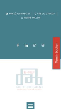 Vorschau der mobilen Webseite ib-rief.com, INGENIEURBERATUNG IB RIEF