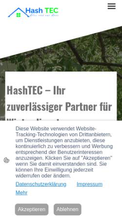 Vorschau der mobilen Webseite www.hashtec-os.de, Hashtec-OS