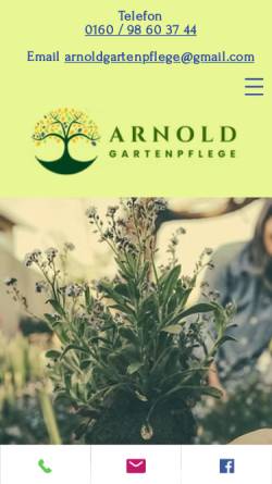 Vorschau der mobilen Webseite www.arnoldgartenpflege.de, Arnold Gartenpflege