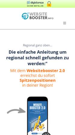 Vorschau der mobilen Webseite www.websitebooster.info, TK Media Solutions