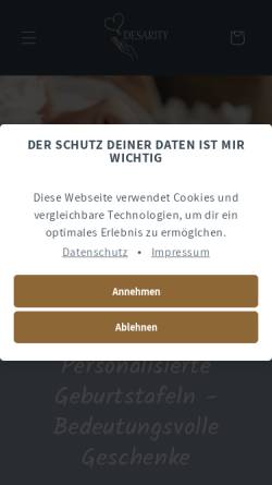 Vorschau der mobilen Webseite desarity.com, DESARITY