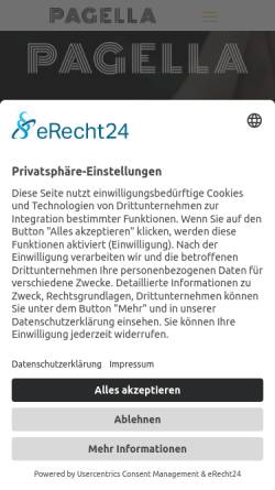 Vorschau der mobilen Webseite pagella.de, Pagella Lichtenberg GmbH