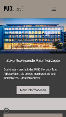 Vorschau der mobilen Webseite www.puk-konzept.com, PUK-Konzept GmbH & Co. KG