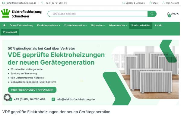 Elektroheizung Elektroflachheizung Elektroheizkörper kaufen