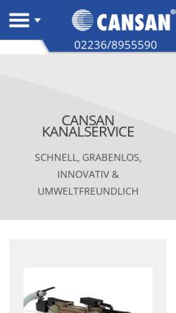 Vorschau der mobilen Webseite www.cansan.de, CANSAN GmbH