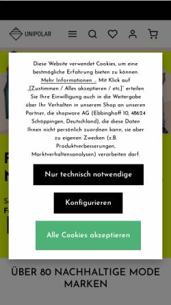 Vorschau der mobilen Webseite uni-polar.de, Unipolar