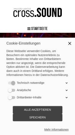 Vorschau der mobilen Webseite www.cross-sound.de, cross.SOUND Veranstaltungstechnik GbR